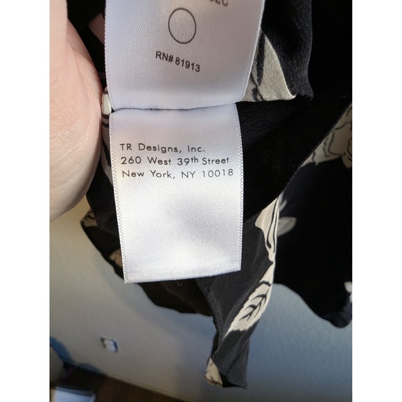 NWT Tracy Reese New York 100% Silk Fit and Flare Frock Dress Black Rose Floral 8 - Picture 7 of 16